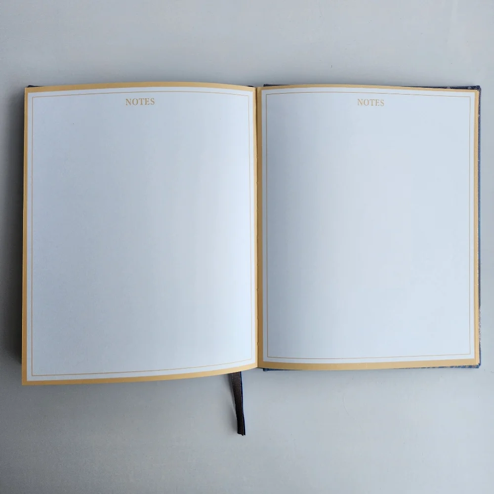 NWT Blue and Gold Guided Journal With 2 Bookmarks Morning/Evening Journal